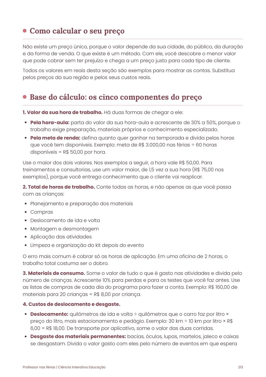 Como calcular o seu preço