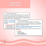 QUESTÕES - Biologia Celular