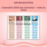 Calendário Científico 2026 – Grandes Nomes da Ciência