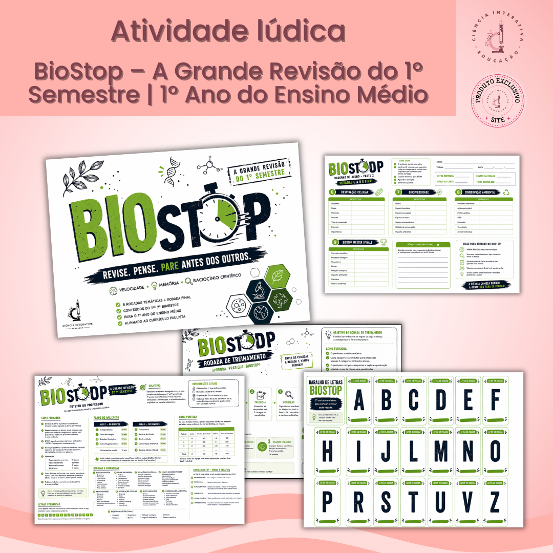 (SITE) - Designers_produtos (10) BioStop – A Grande Revisão do 1º Semestre | 1º Ano do Ensino Médio - Imagem 1