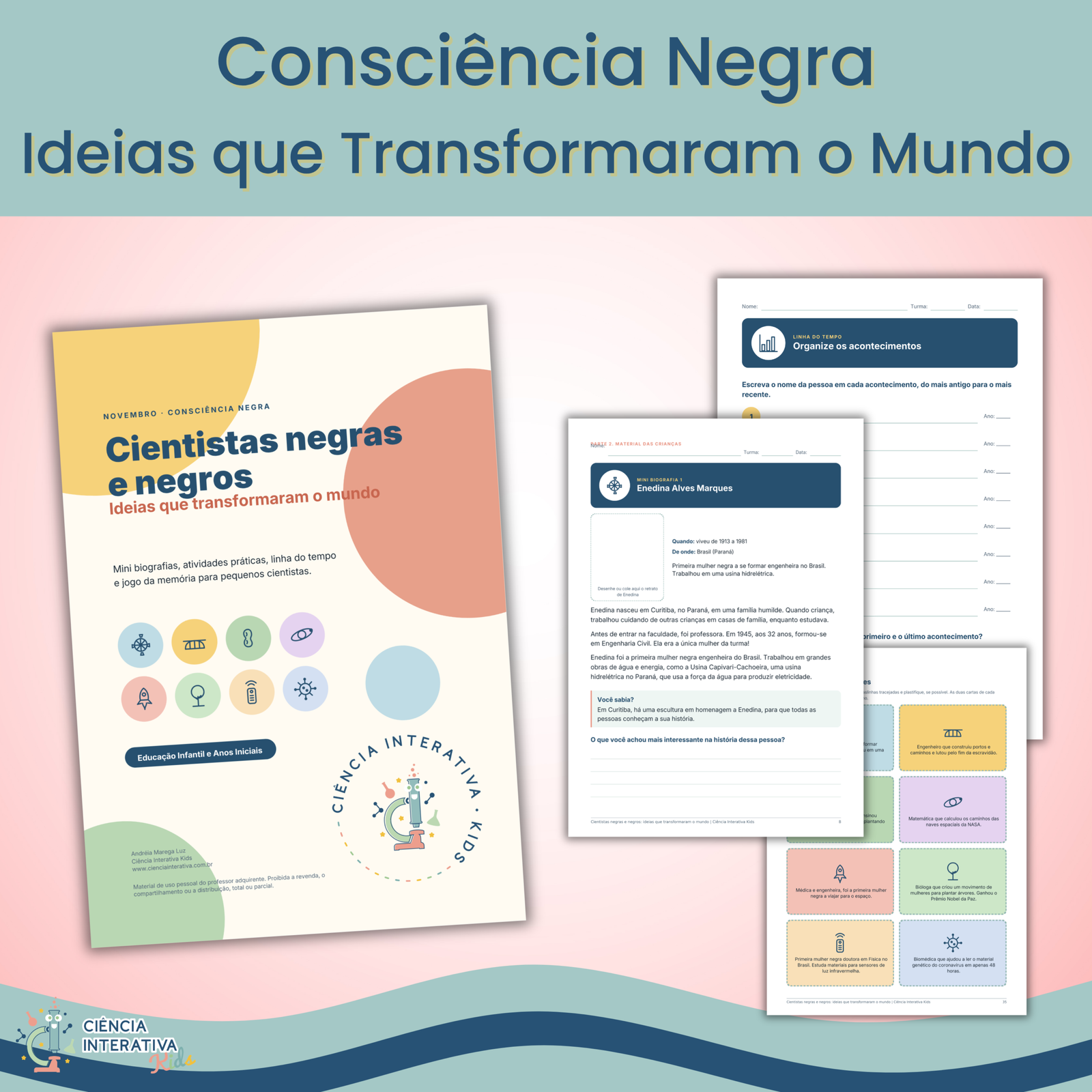 (SITE) - Designers_produtos (58) Cientistas Negras e Negros Kids | Ideias que Transformaram o Mundo - Imagem 1